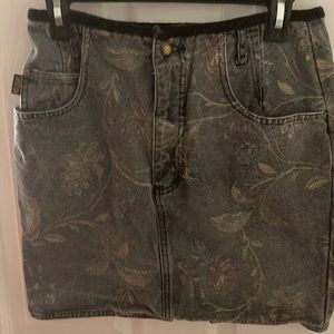 80s high waisted mini denim skirt No! jeans VINTAGE